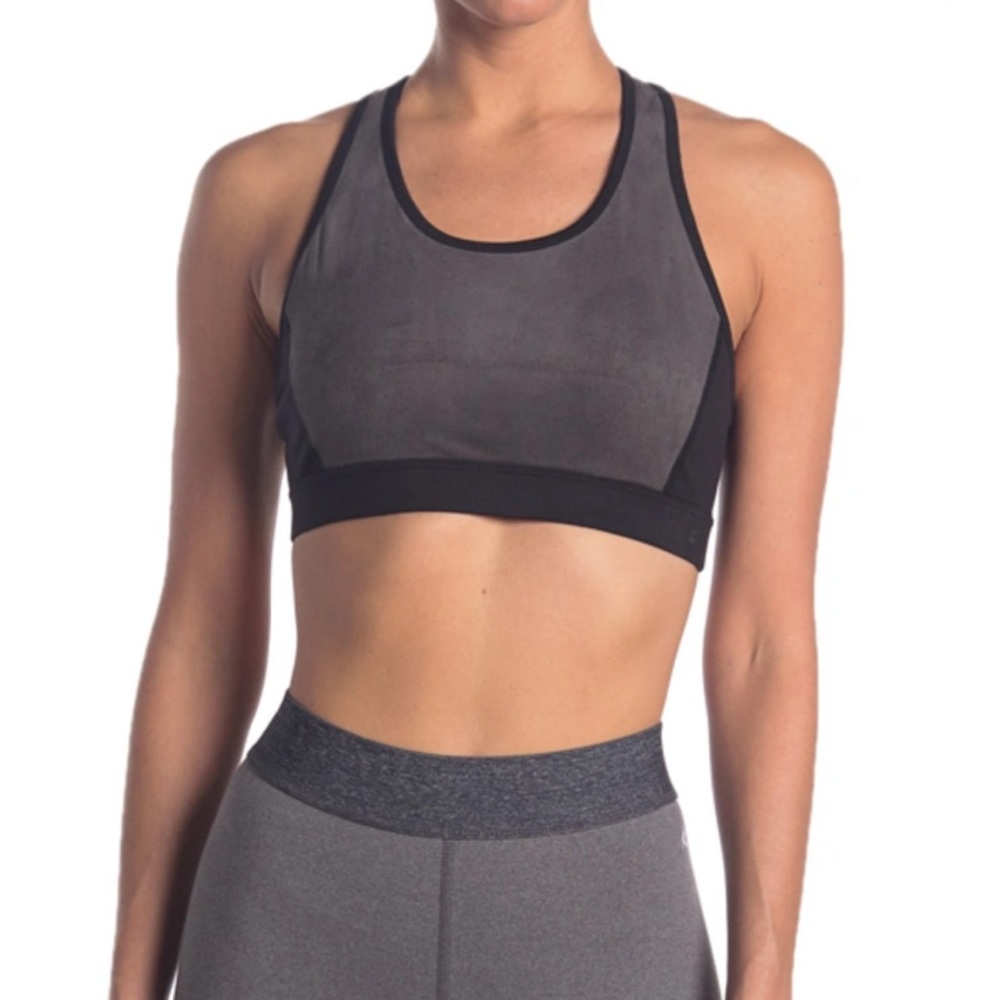 Splendid suede & jersey sports bra S